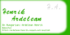 henrik ardelean business card